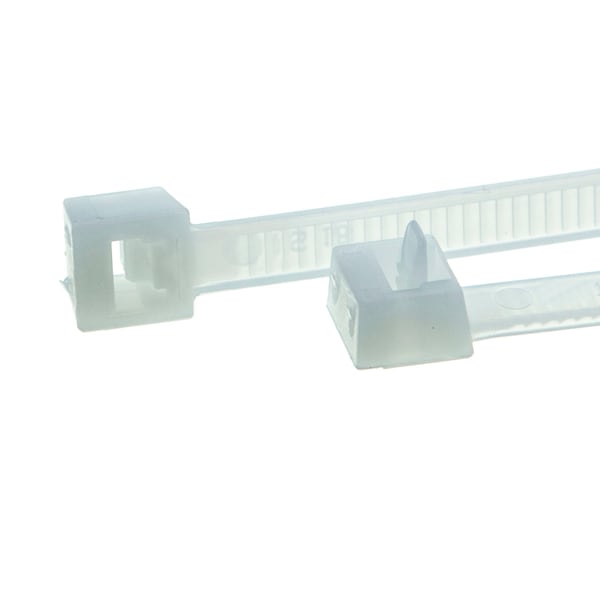 Cable Tie, 11 in L, 3 in Max Bundle Dia., Natural, Nylon 6/6, 50 lb Strength, 50 PK